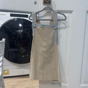 Bella Bliss Beige Dress with baby blue size 5 NWT